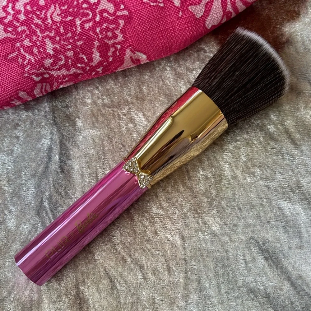 Brand New Estee Lauder x Lilly Pulitzer Cosmetic Bag Bronzers PUR Barbie Brush
